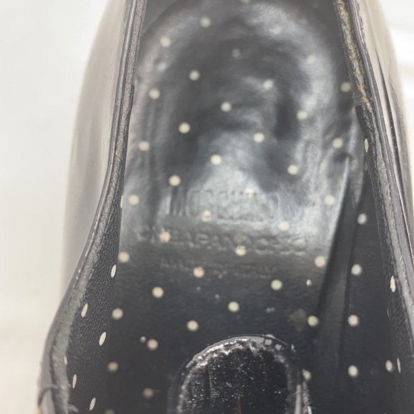Moschino Sz 36.5 Black Patent Leather Heel Oxfords - Picture 13 of 15